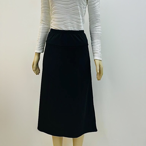 DEVORAH'S SECRET Black Modest Maxi Skirt Basic 38' Length - Picture 2 of 3